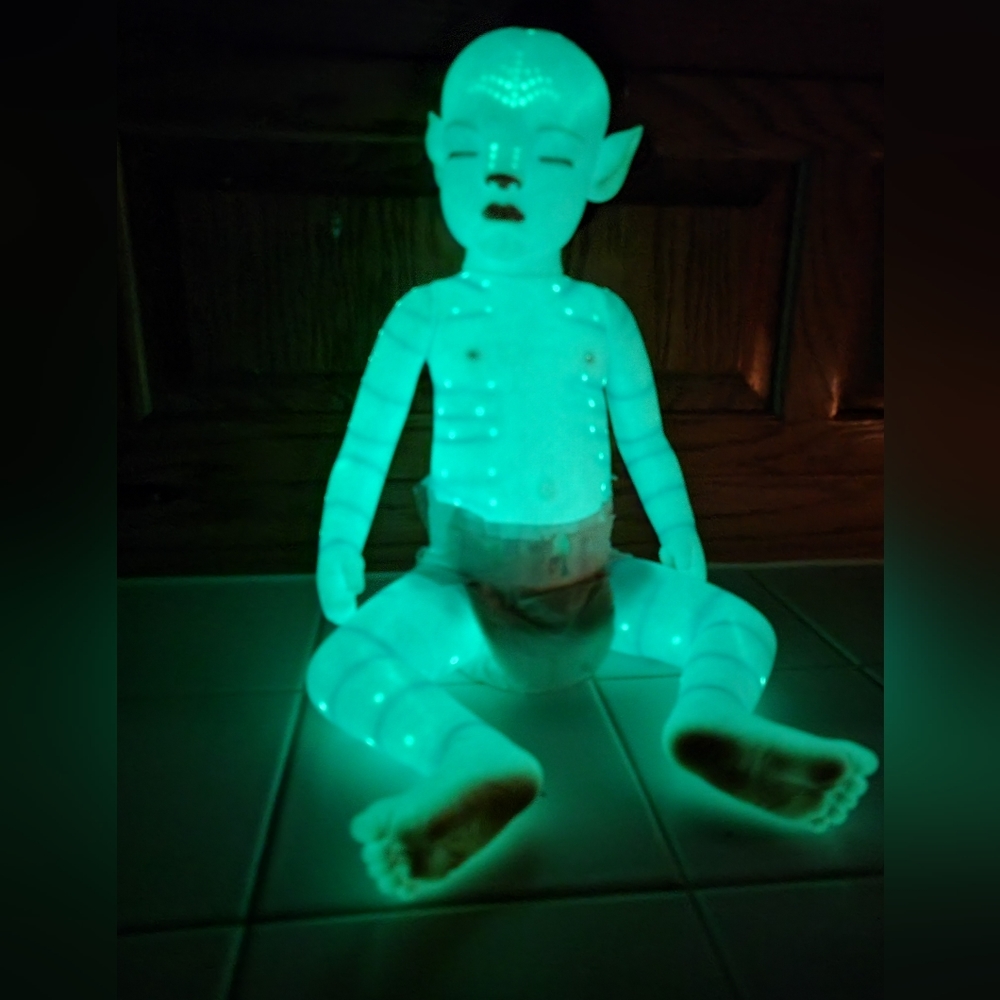 20" Avatar Reborn style Boy Doll Glows in the dark.